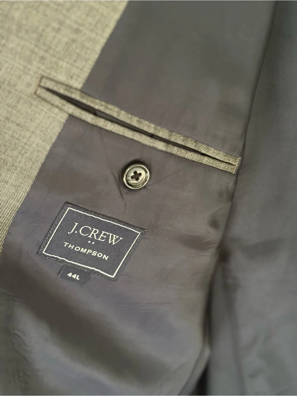 J. Crew Men's Gray Two-Button Suit Jacket